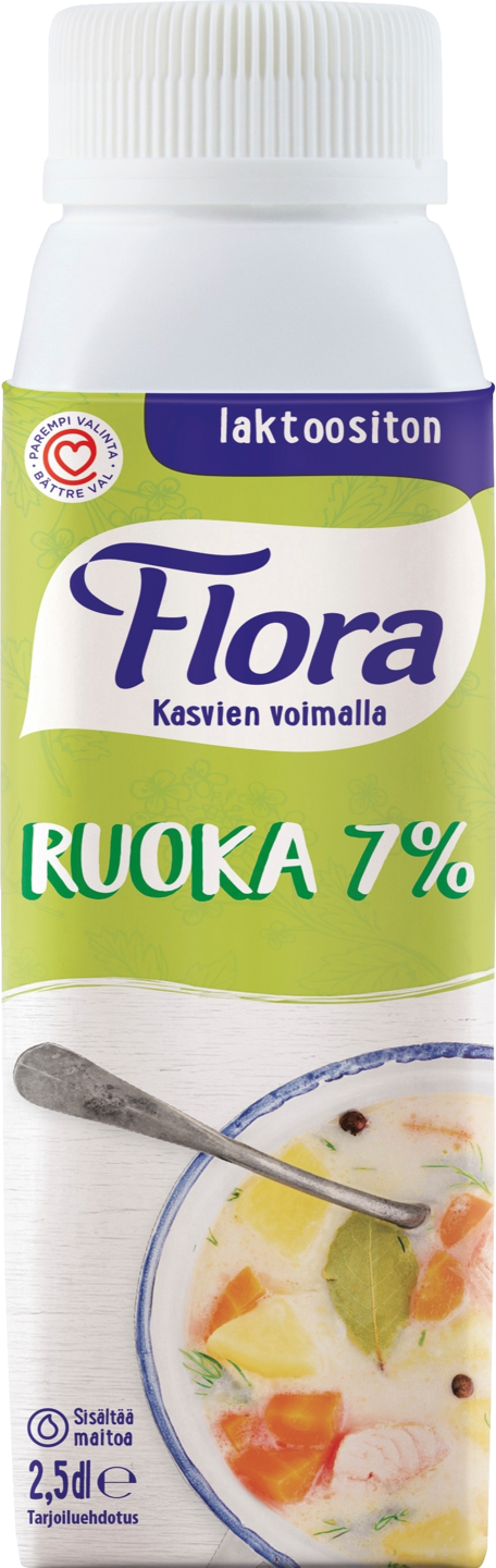 Flora Ruoka 7% 2,5dl laktoositon | K-Ruoka Verkkokauppa