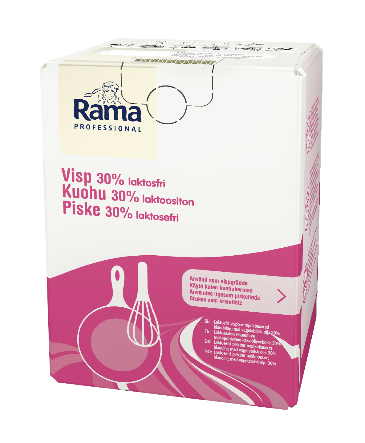 Rama Professional Kuohu Laktoositon vispautuva maitopohjainen kasviöljysekoite 30% 10l