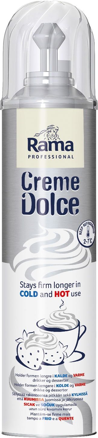 Rama Professional Crème Dolce kasvirasvapohjainen makeutettu maitovaahto spray 500ml