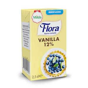 Milda Flora Vanilla vispautuva vaniljakastike 2,5dl vähälaktoosinen