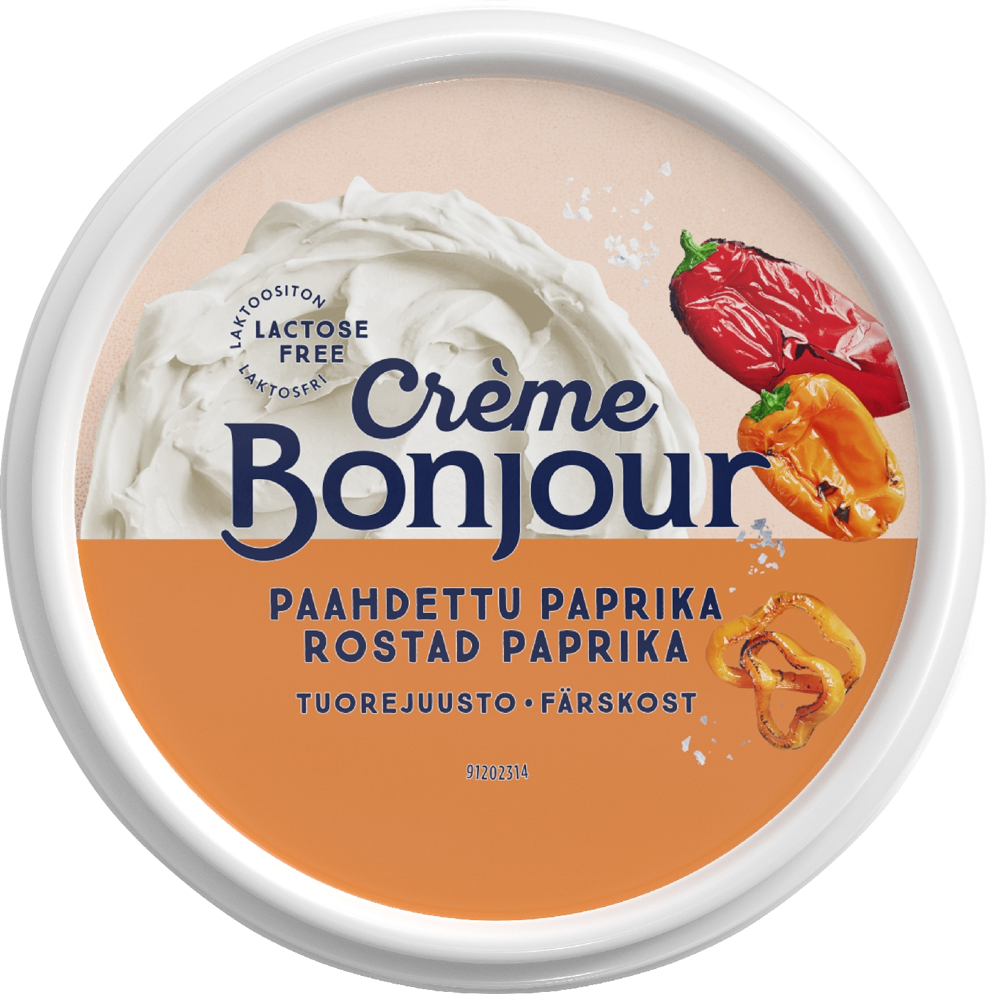 Crème Bonjour 200g Paahdettu Paprika tuorejuusto laktoositon