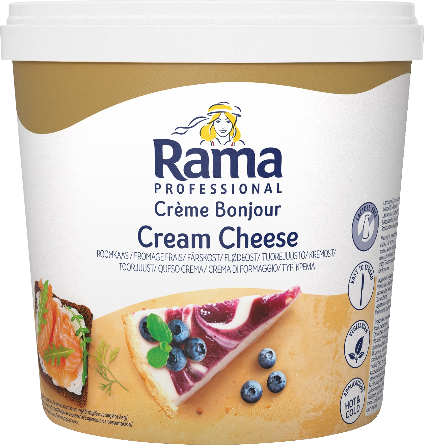 Rama Professional Crème Bonjour Tuorejuusto Maustamaton laktoositon 1,5kg