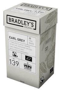 Bradley's Organic No.139 Earl Grey maustettu musta tee 25kpl luomu Reilun kaupan