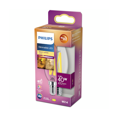 Philips LED kynttilä E14 470lm kirkas dim