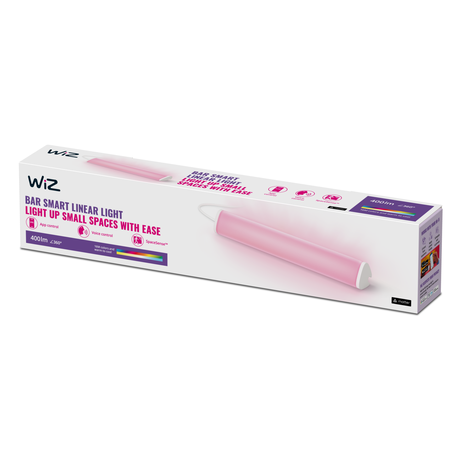WiZ LED valopalkki 5.5W 400lm 2200-6500K RGB