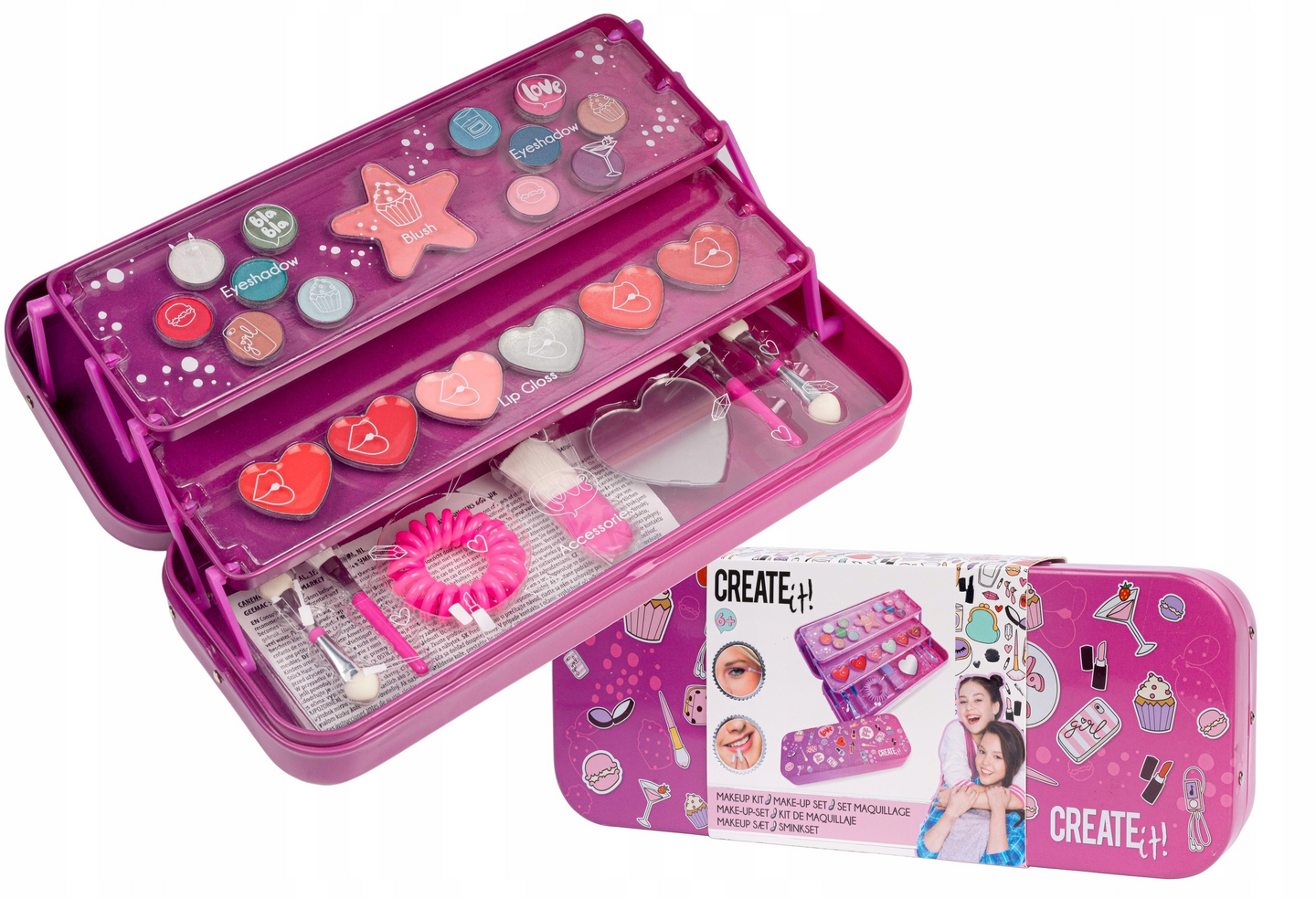 Create It! Meikkisetti metallilaatikossa