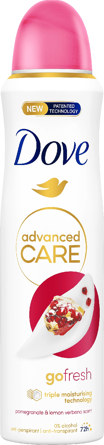 Dove 72h Advanced Care Pomegranate & Lemon Verbena Scent Antiperspirantti Deo Spray 150ml