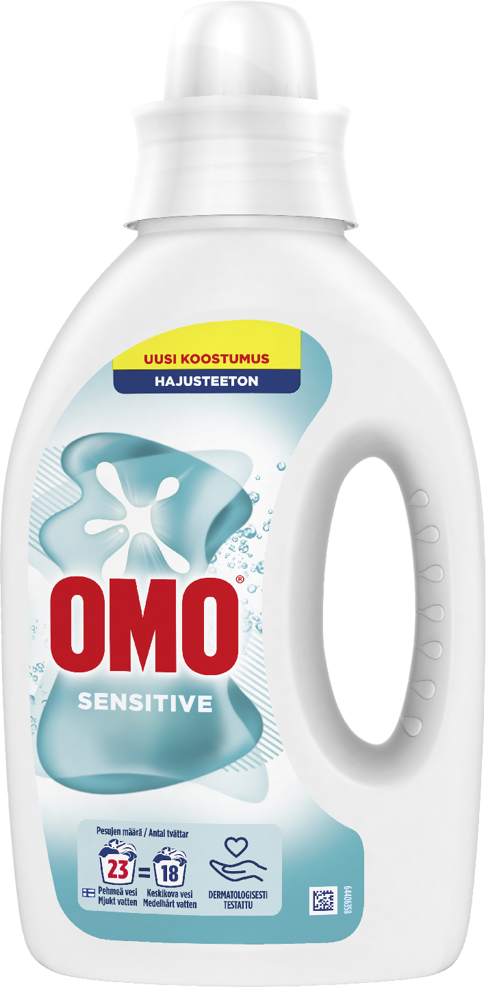 Omo pyykinpesuneste 920ml hajusteeton Sensitive