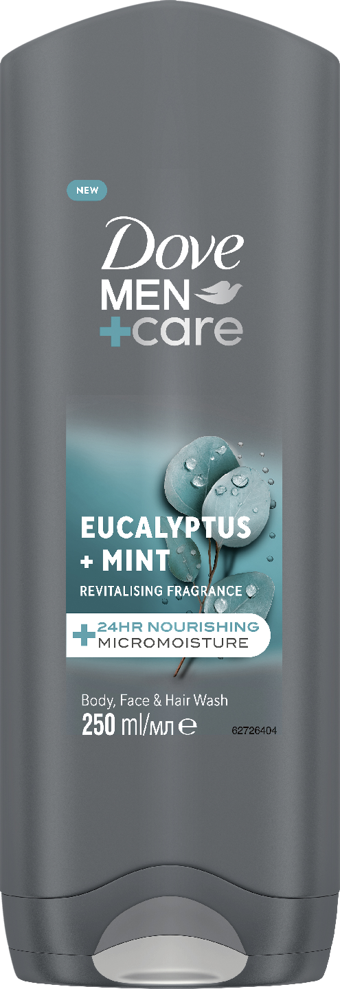 Dove Men+Care Eucalyptus + Mint Suihkusaippua ravitsee 24 tunnin ajan 250 ml