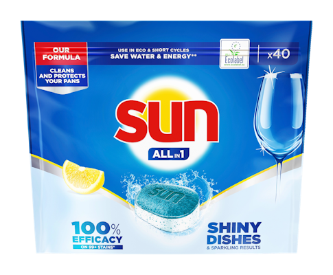 Sun Lemon Konetiskitabletti All-in-1 40 kpl