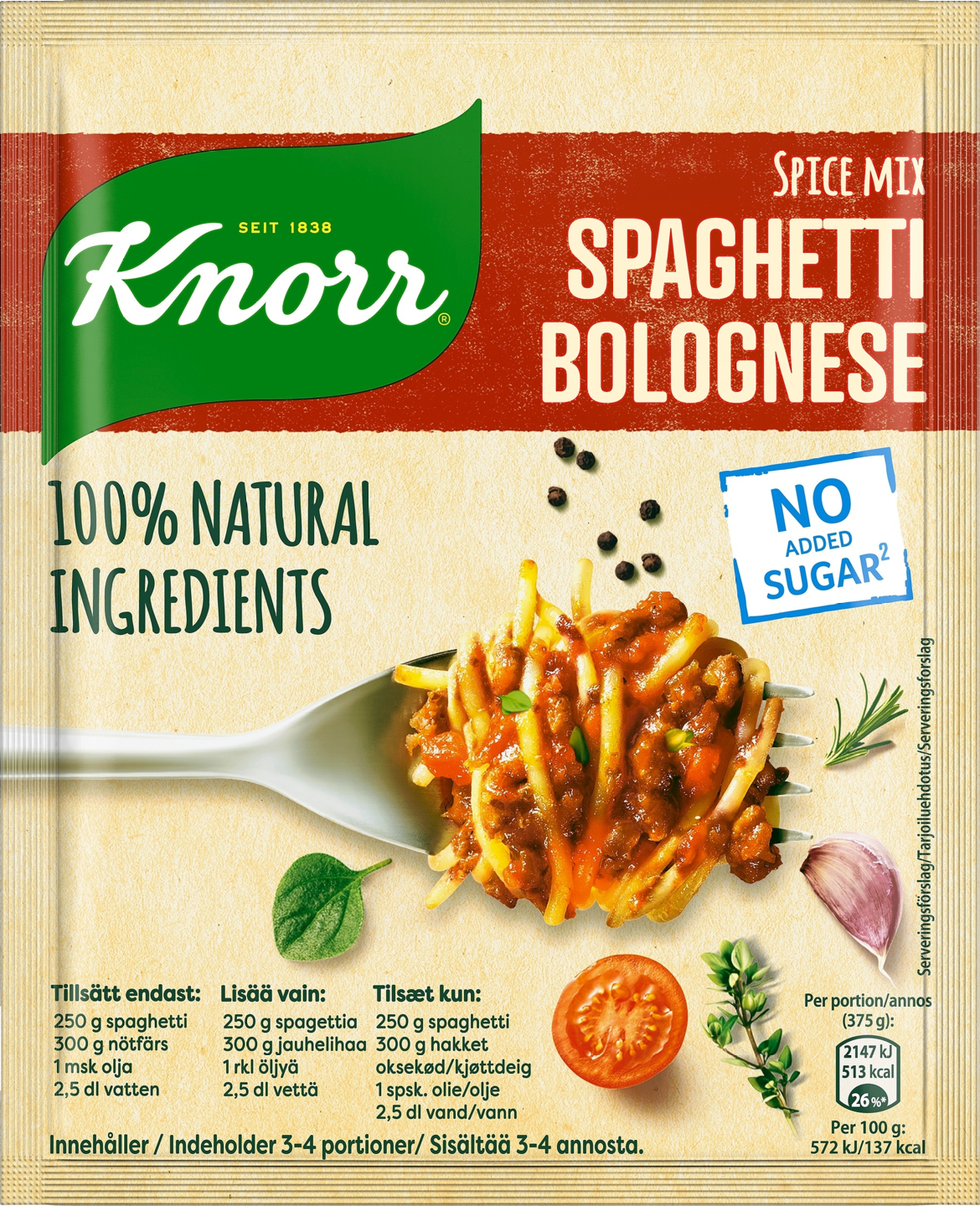 Knorr Ateria-aines Spaghetti Bolognese 38 g