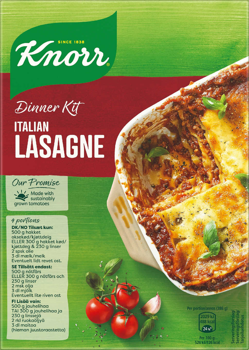 Knorr Italian Lasagne Ateria-aines 262g
