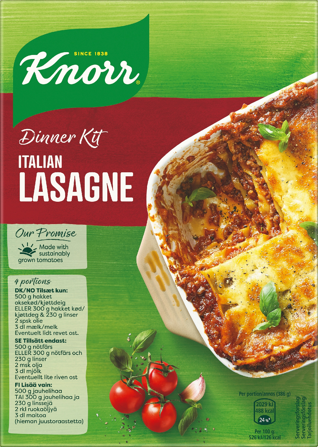 Knorr Ateria-aines Italian Lasagne 262g