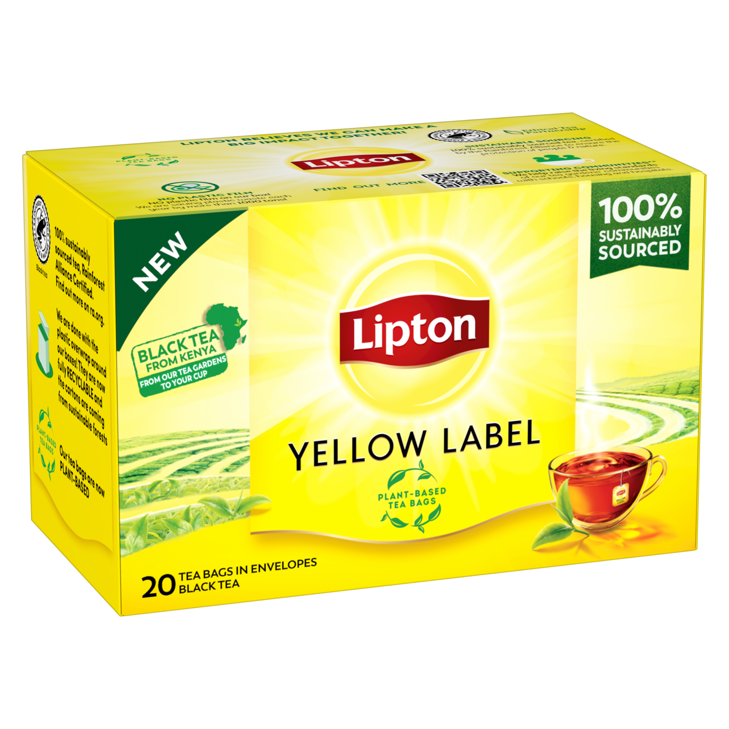 Lipton Yellow label musta tee 40g 20p