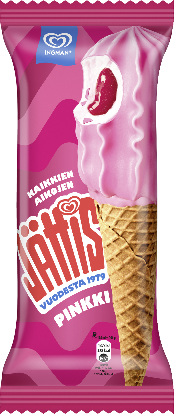 Jättis Pinkki Jäätelötuutti 195ml/106g