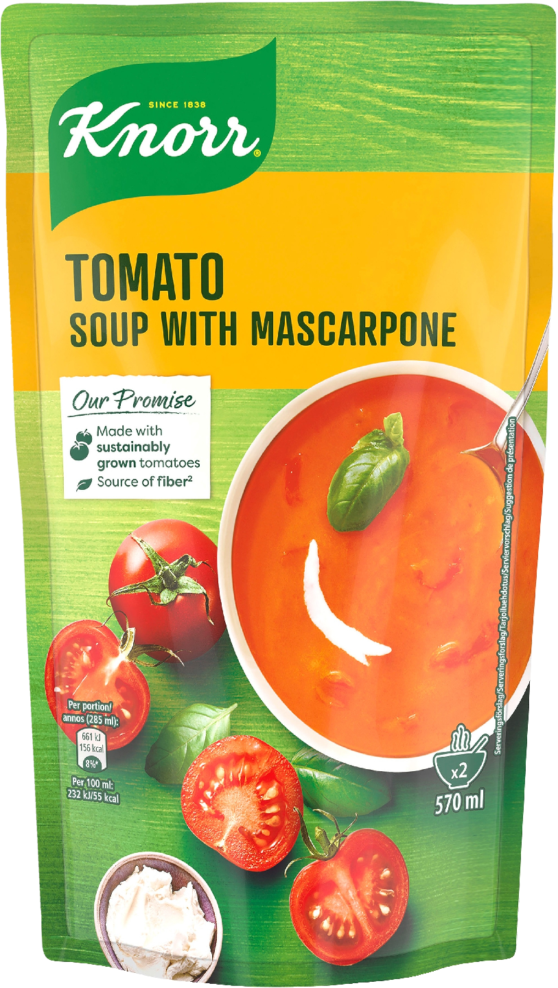 Knorr Tomaattikeitto mascarponejuustolla ja aurinkokuivatuilla tomaateilla 570 ml