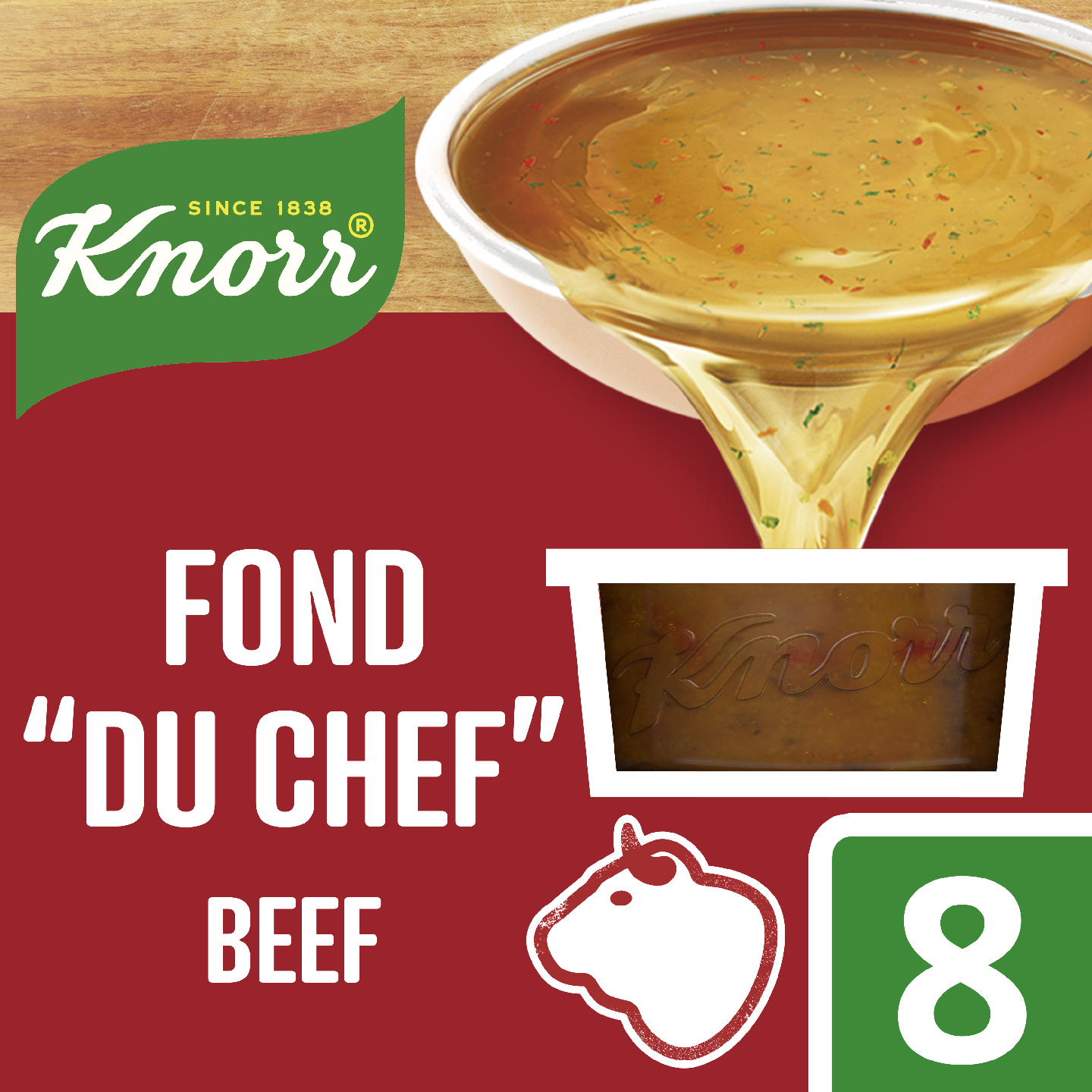 Knorr FOND DU CHEF Naudanliha-annosfondi 8 x 28 g