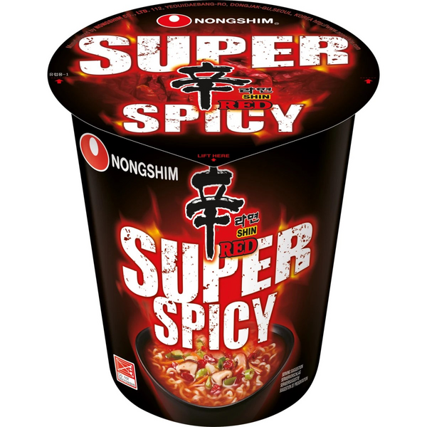 Nongshim Shin Cup 68g Super Spicy  supermausteinen kuppinuudeli