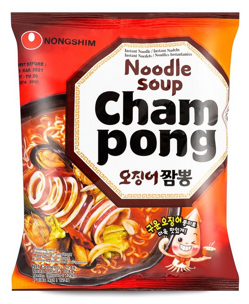 Nongshim Ramyun Champong Pikanuudelikeitto 124g