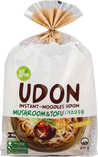 Allgroo Udon pikanuudeli siitake & tofu 690g