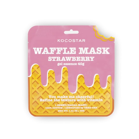 KOCOSTAR Waffle Mask Strawberry kangasnaamio 1 kpl