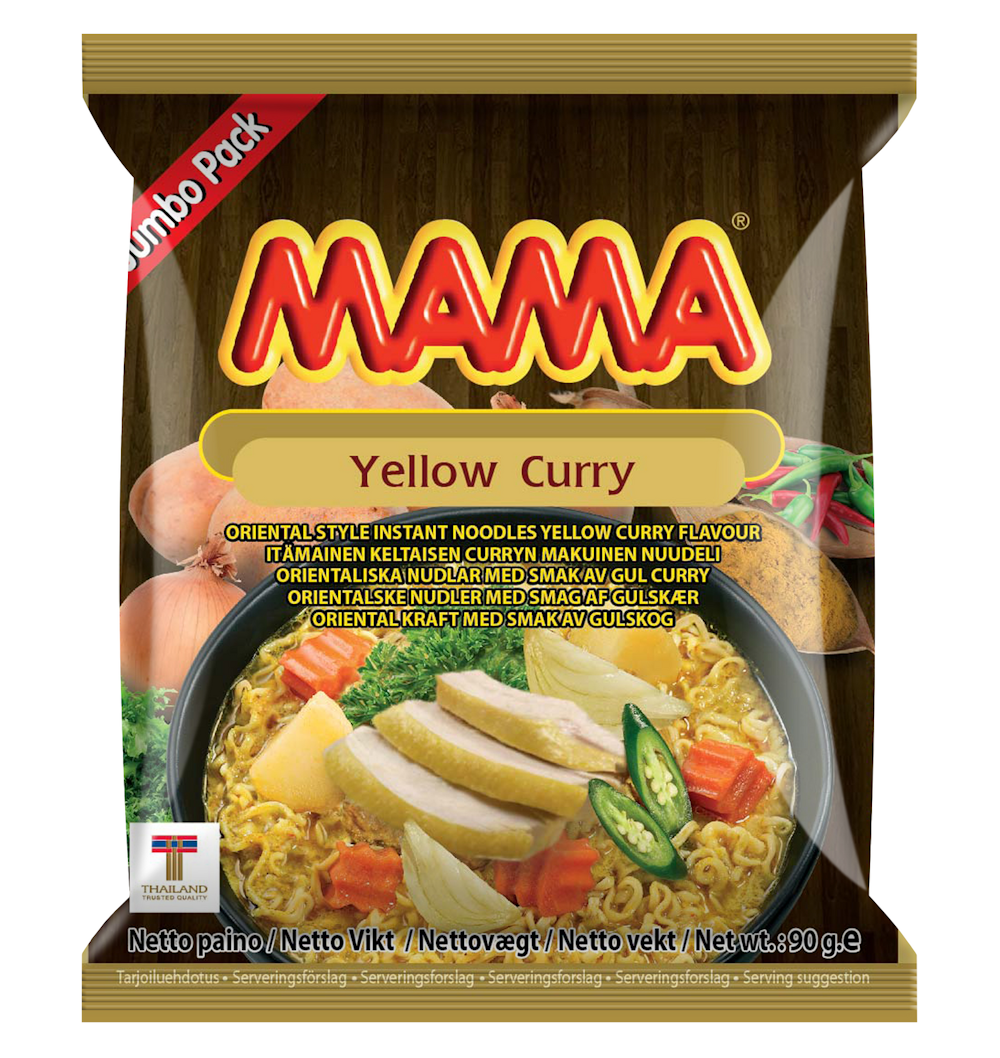 Mama nuudeli keltainen curry 90g — HoReCa-tukku Kespro