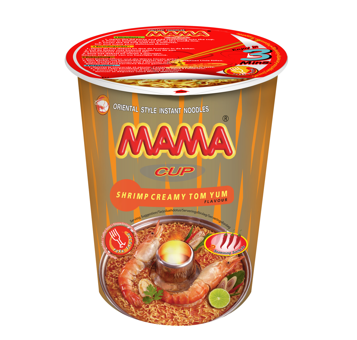 Mama Creamy Tom Yum kuppinuudeli 70g