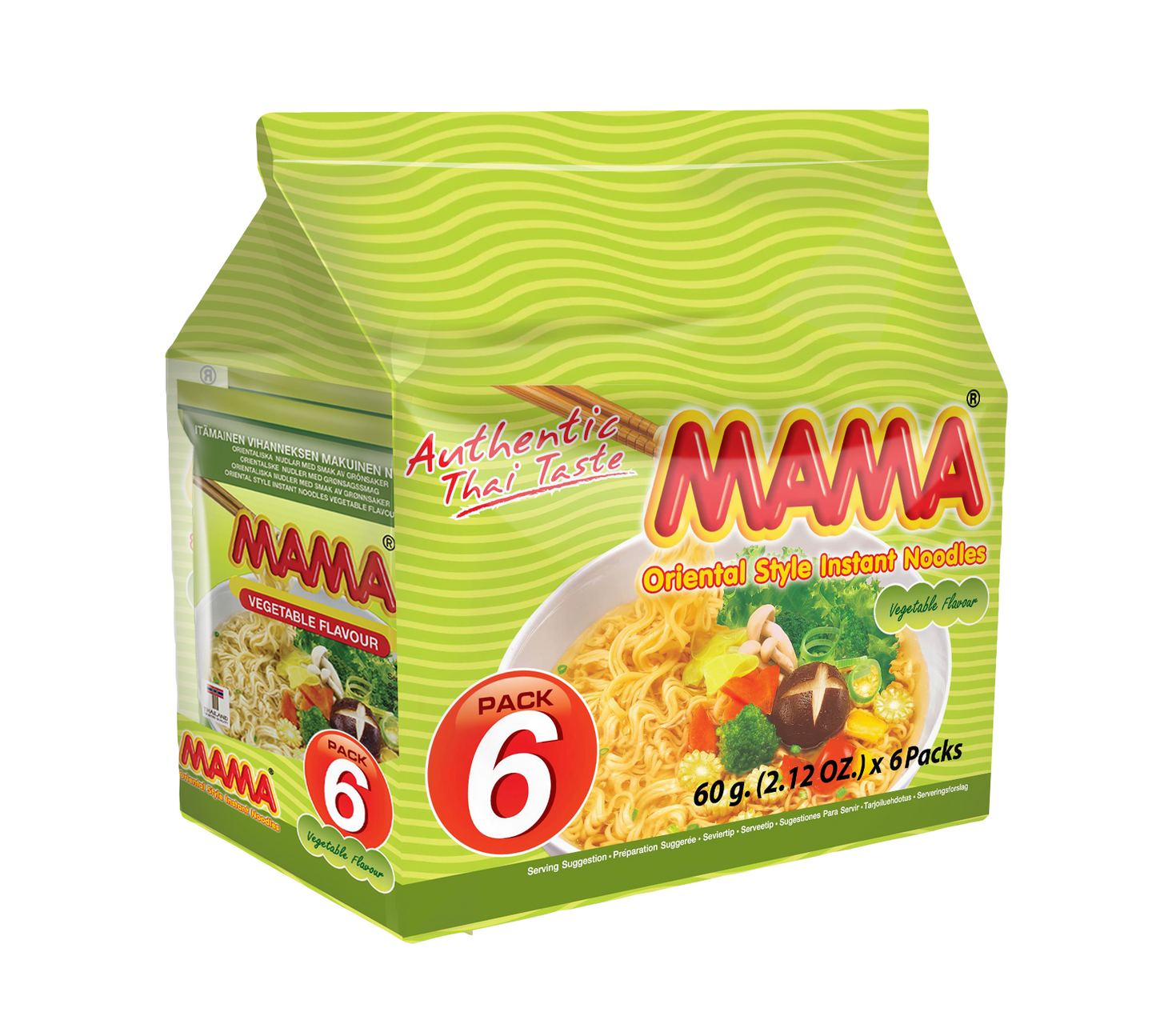 Mama Itämainen vihanneksenmakuinen nuudeli 6 x 60g