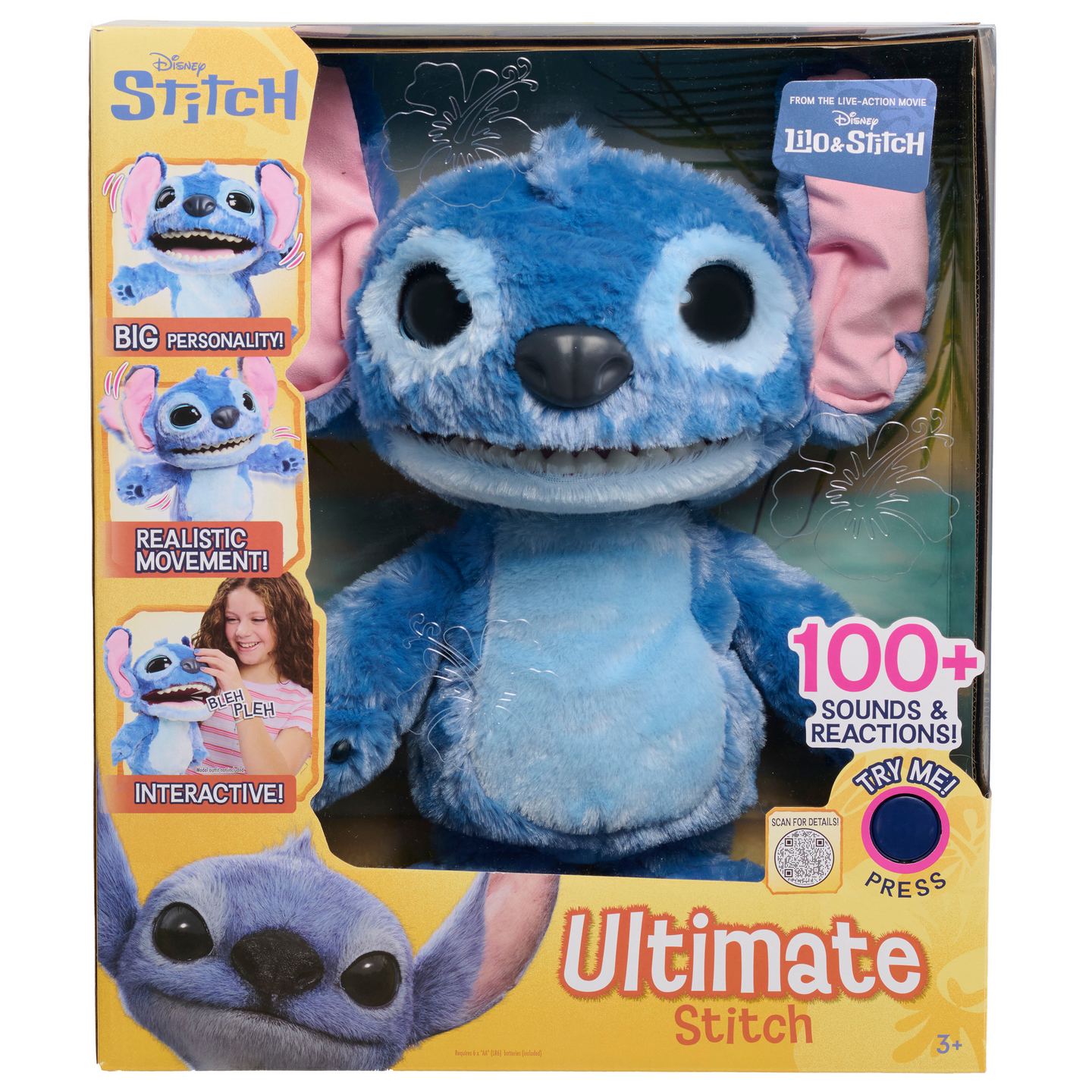 Disney Stitch Toimintopehmo Stitch 34cm