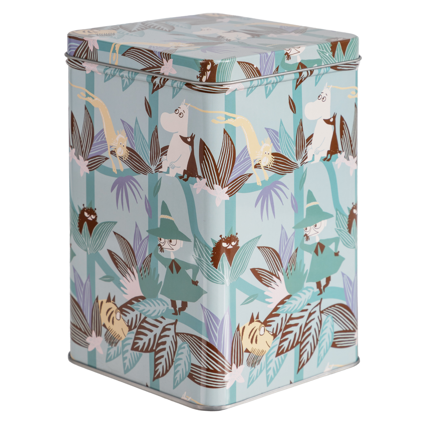 Muumi Latvus kahvipurkki neliö sinivihreä