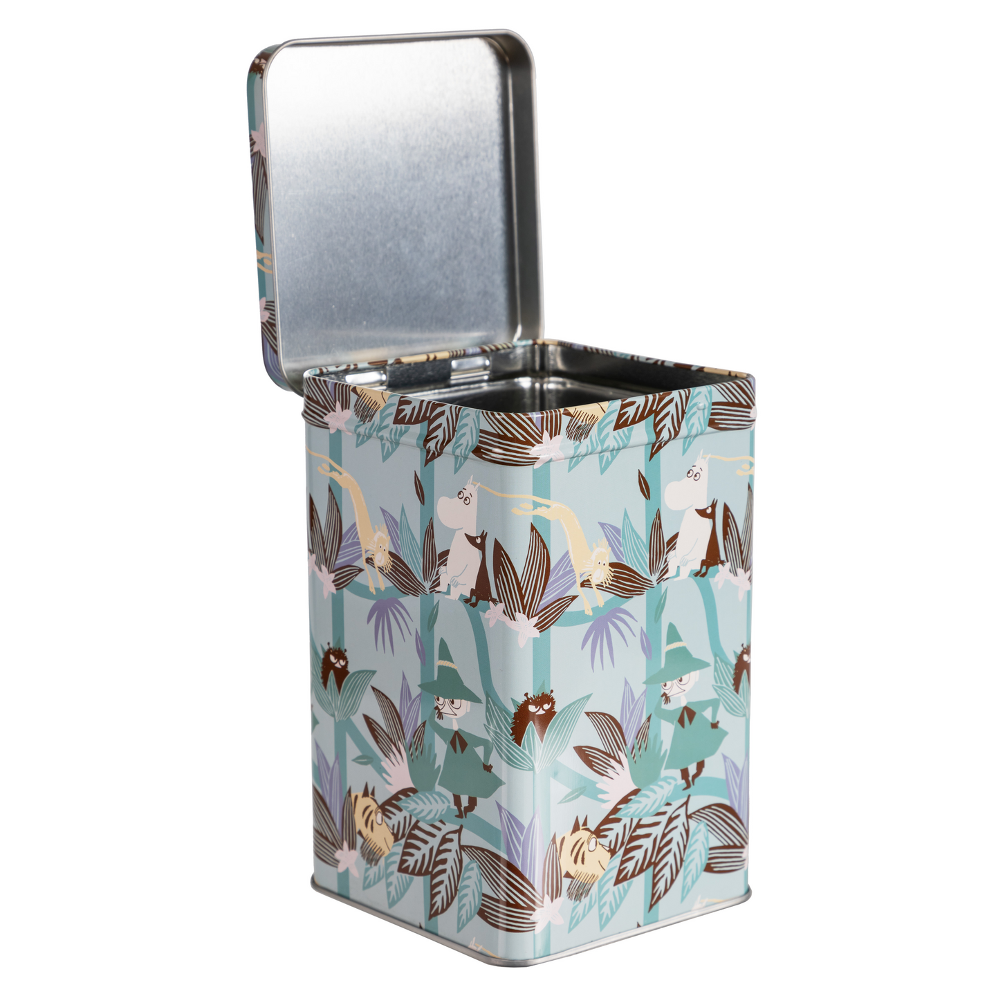 Muumi Latvus kahvipurkki neliö sinivihreä