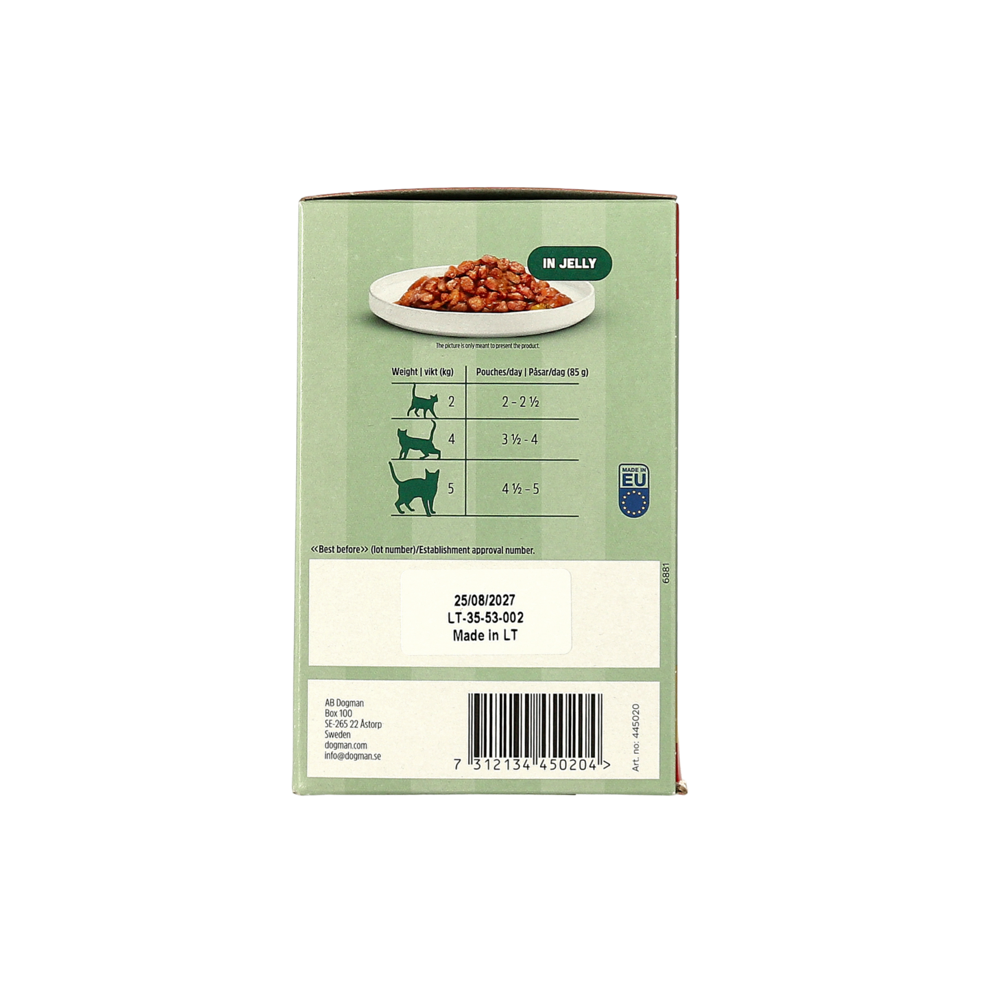 Dogman Cat Dinner Meat Menu Mix Jelly 12x85g