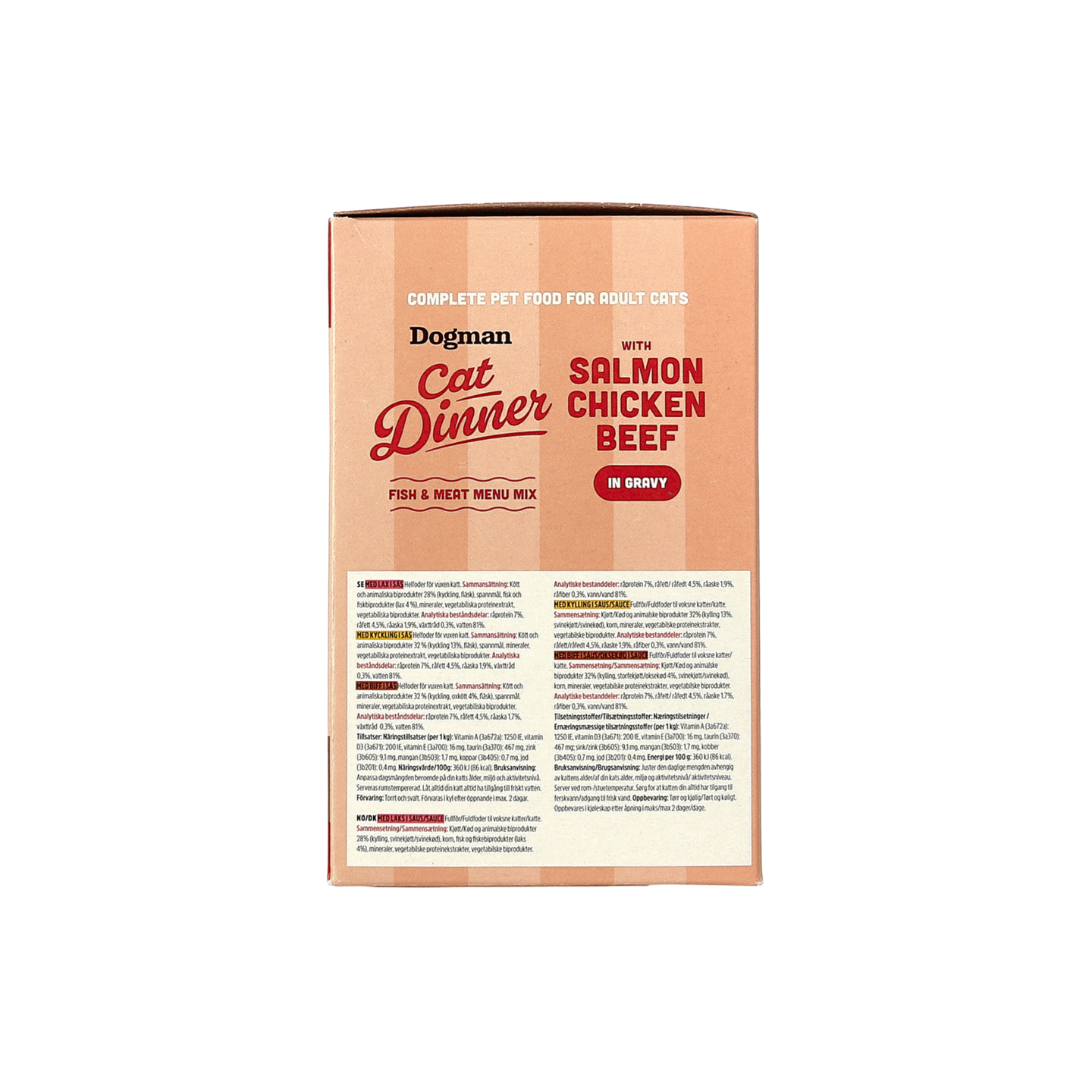 Dogman Cat Dinner Fish Meat Menu Mix Gravy 12x85g