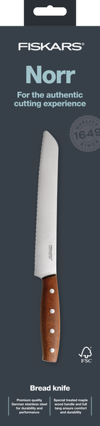Fiskars Norr leipäveitsi 21cm (FSC)