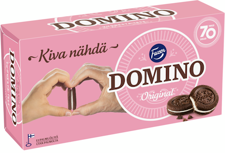 Fazer Domino Original vaniljanmakuinen täytekeksi 350g