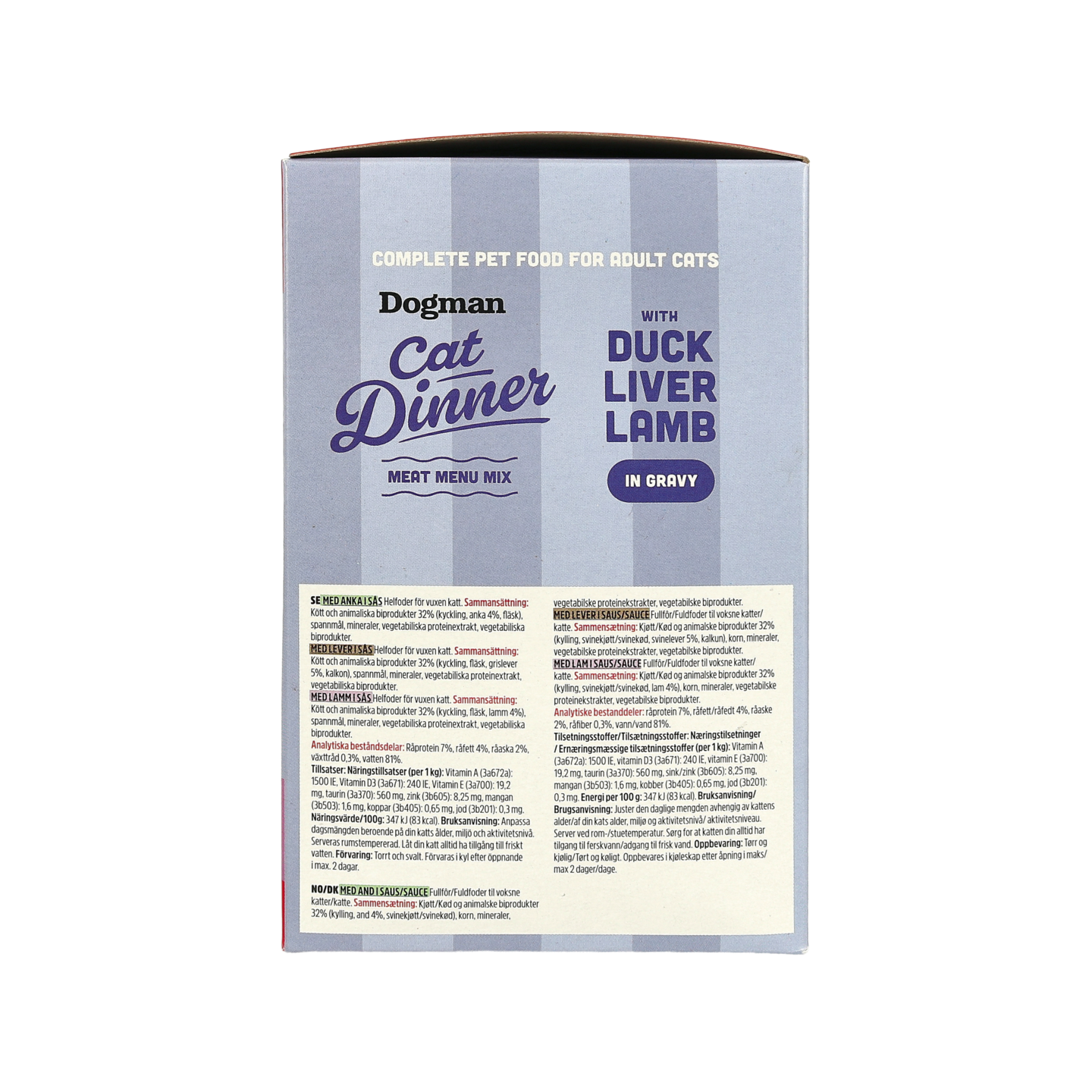 Dogman Cat Dinner Meat Menu Mix Gravy märkäruoka 12x85g