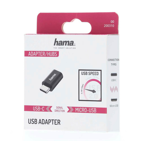 Hama microUSB - USB-C -adapteri