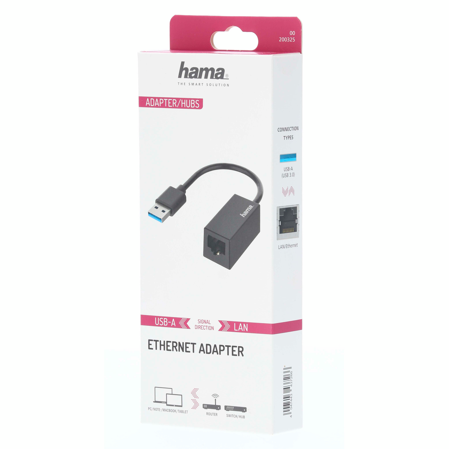 Hama USB-A 3.0 - RJ45 Ethernet -verkkoadapteri