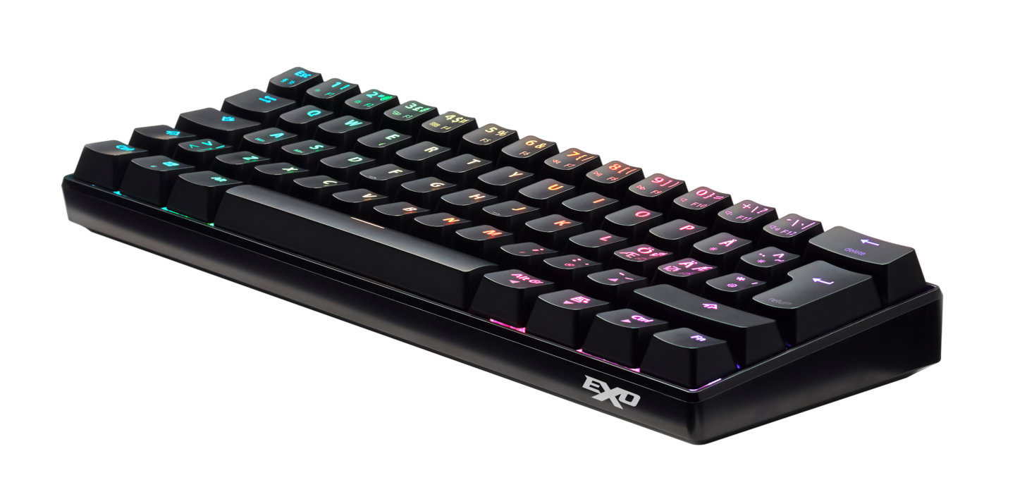 EXO Rascal mekaaninen mininäppäimistö musta