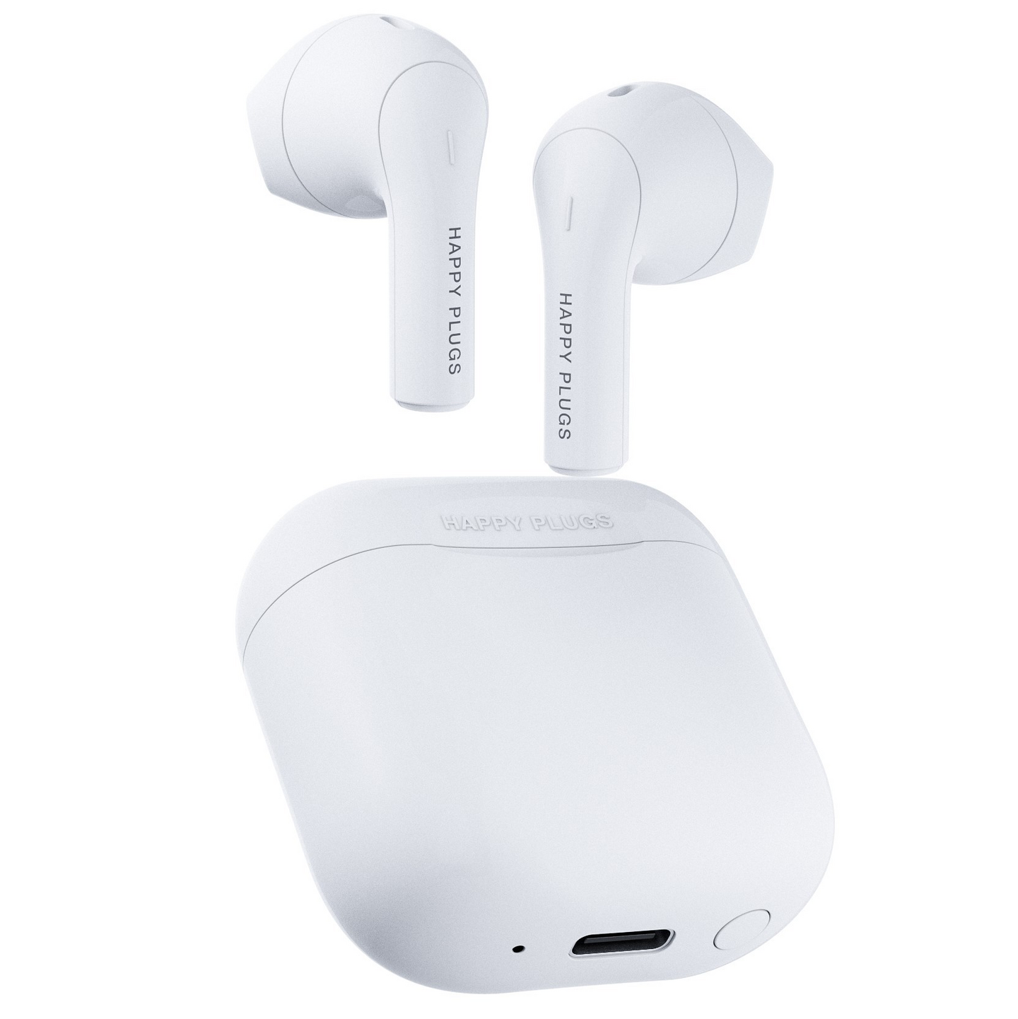 Happy Plugs Joy -langattomat nappikuulokkeet, valkoinen