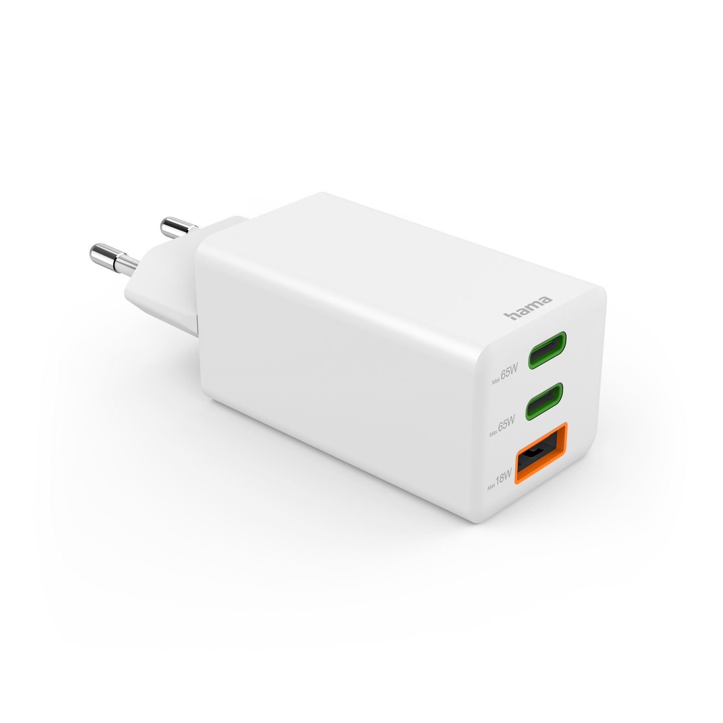 Hama Mini 65W GaN 2 x USB-C + 1 x USB-A -laturi