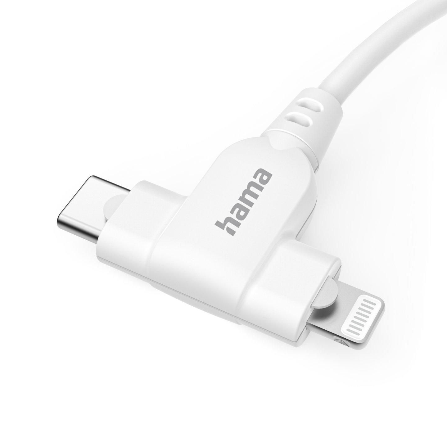 Hama 2-in-1 USB-C - Lightning/USB-C -kaapeli
