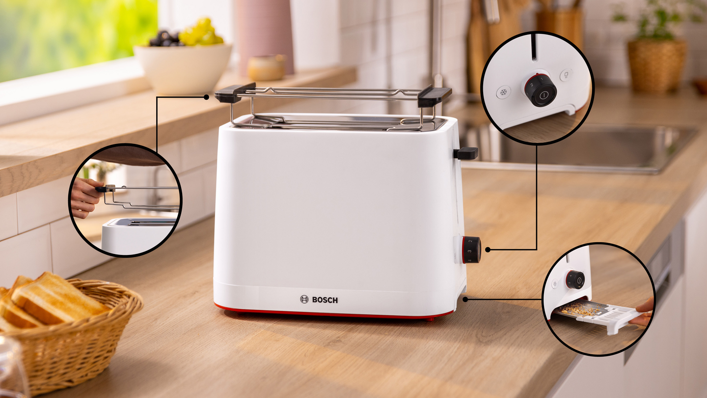 Bosch MyMoment TAT3M121 -leivänpaahdin, valkoinen