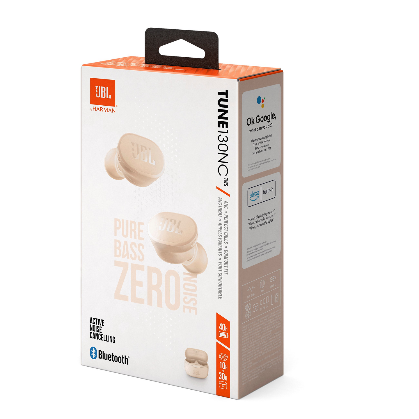 JBL Tune 130NC TWS langattomat vastamelunappikuulokkeet, beige