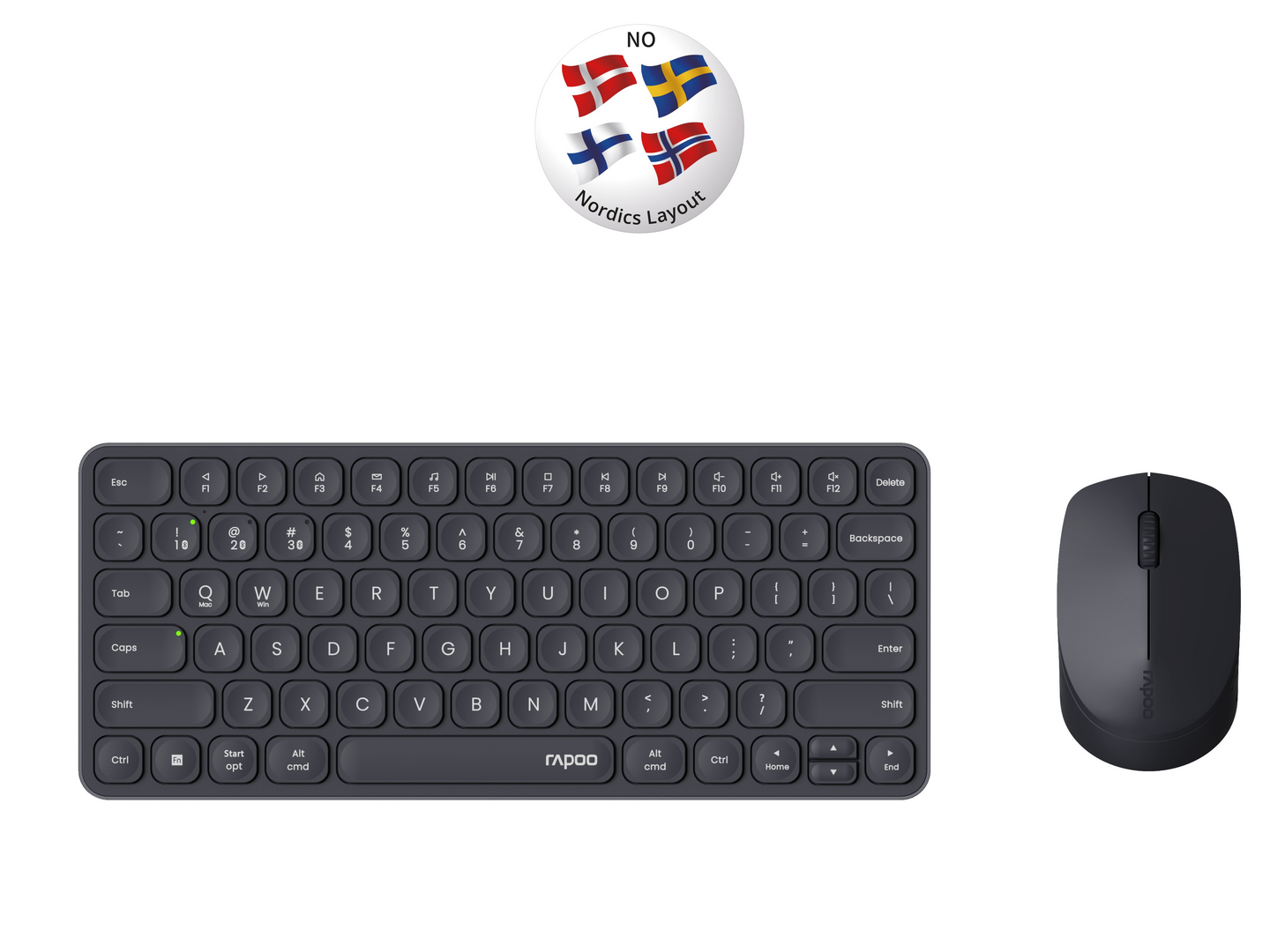 Rapoo 9010M Multi-Mode -langaton näppäimistö ja hiiri