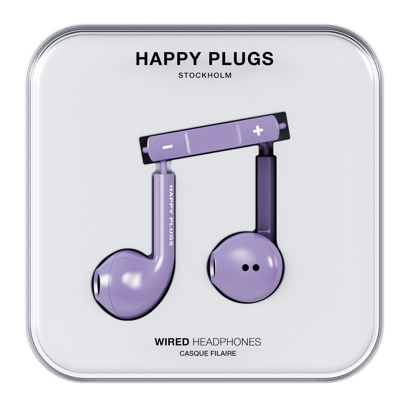 Happy Plugs Wired USB-C -nappikuulokkeet, lila