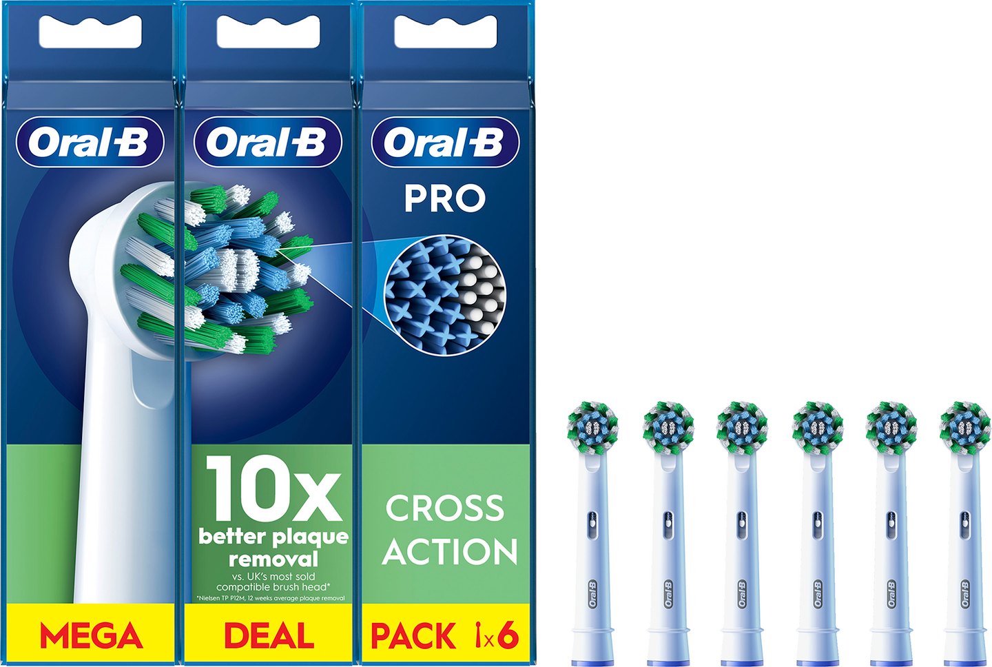 Oral-B Pro CrossAction -vaihtoharja, 6 kpl