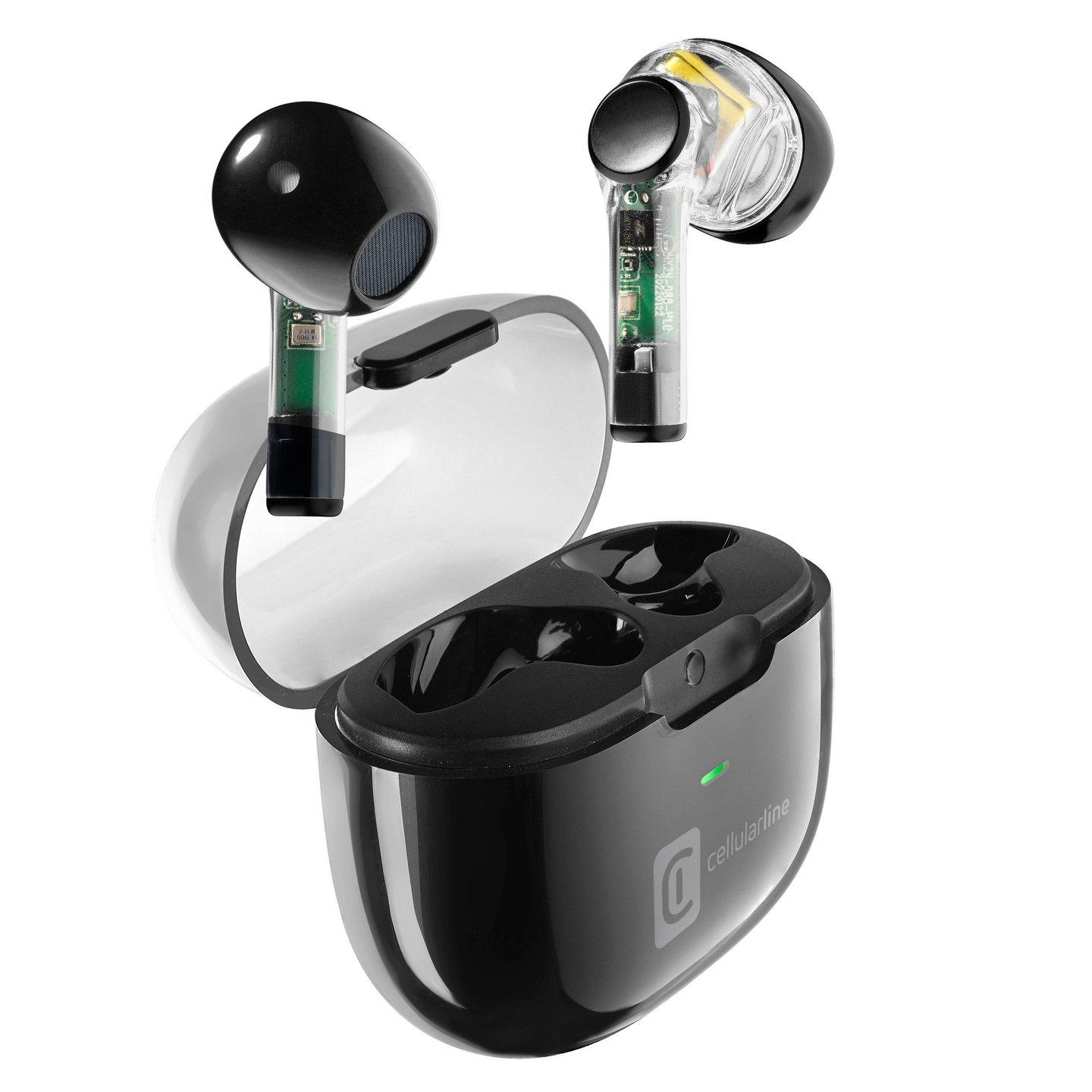 Cellularline Fine -langattomat nappikuulokkeet, musta