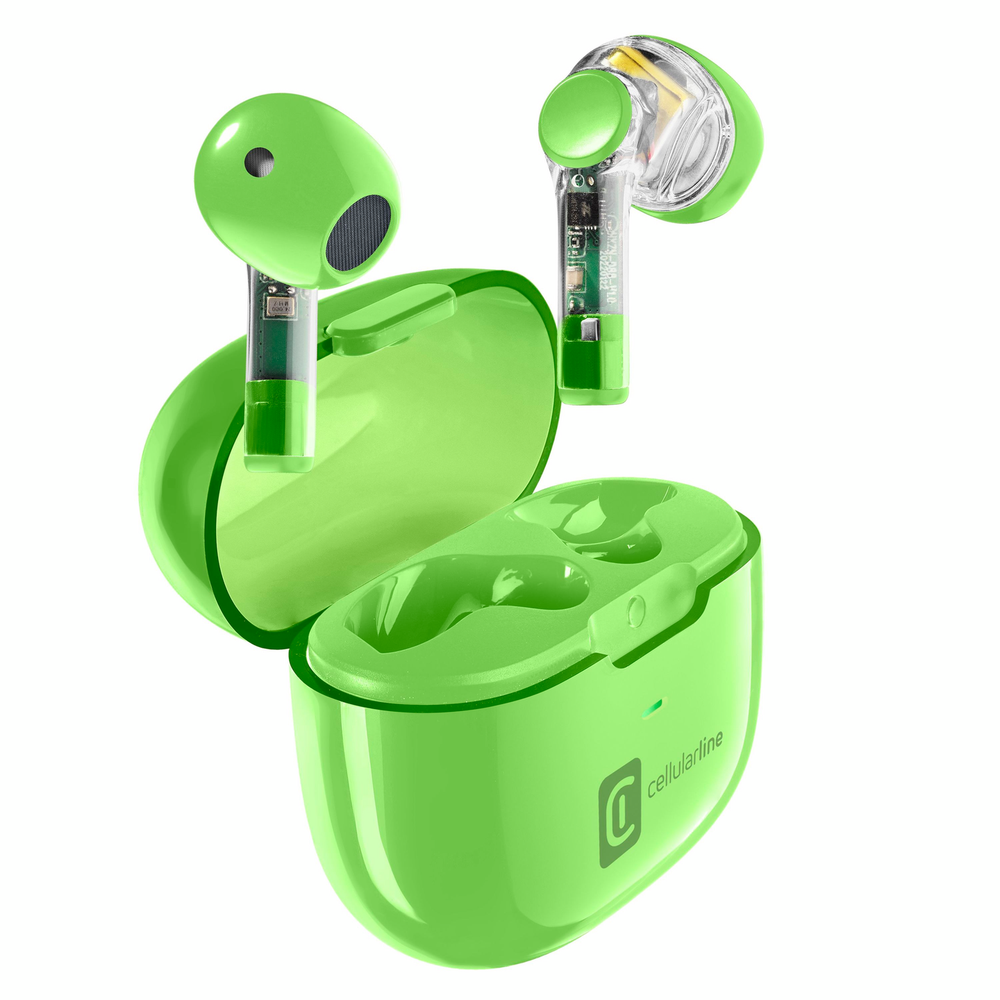 Cellularline Fine -langattomat nappikuulokkeet, vihreä