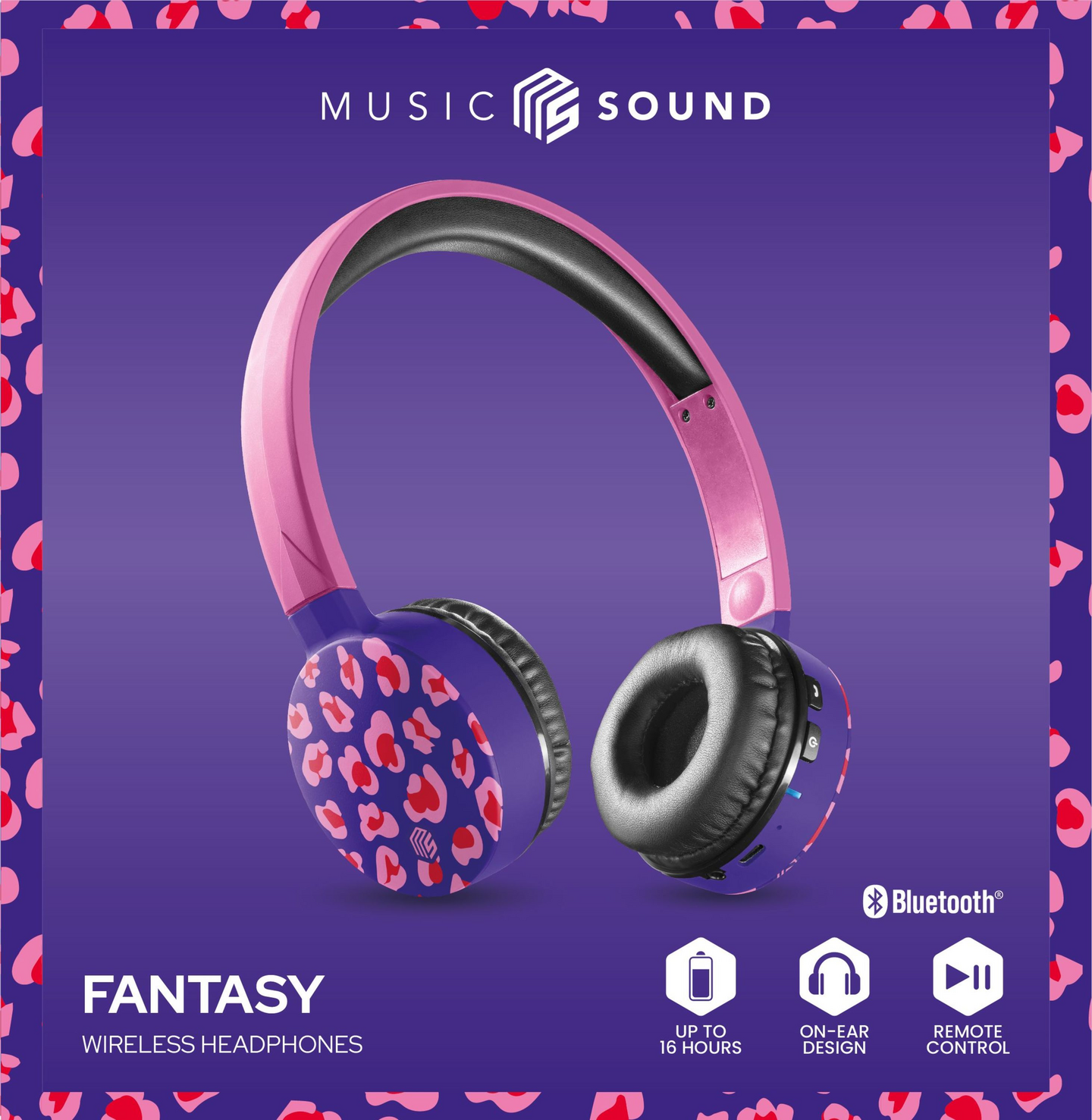MusicSound Fantasy Pink Cam -langattomat sankakuulokkeet